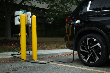 Black Outlander Plug-In Hybrid Charging via Cable