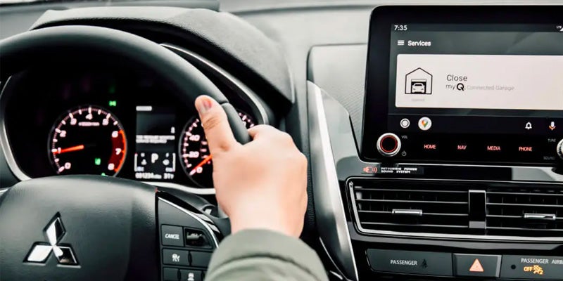 The console and dashboard of the 2024 Mitsubishi Eclipse Cross available in San Jose, CA