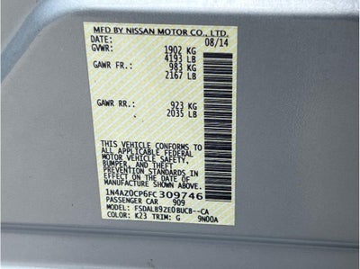 2015 Nissan LEAF S Hatchback 4D