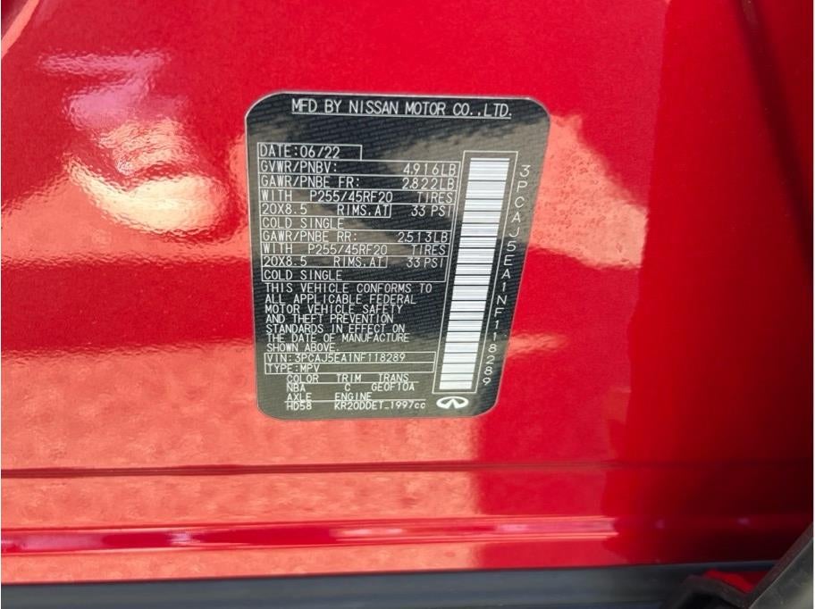 2022 INFINITI QX50 SENSORY Sport Utility 4D