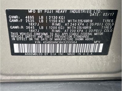 2017 Subaru Outback 2.5i Limited Wagon 4D