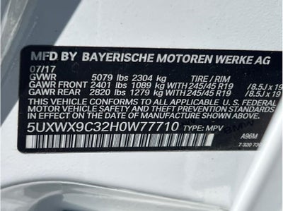 2017 BMW X3 xDrive28i Sport Utility 4D