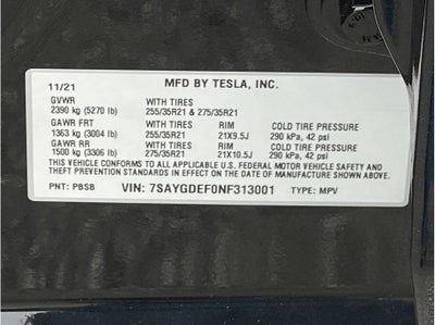 2022 Tesla Model Y Performance Sport Utility 4D