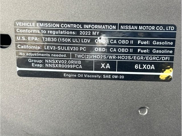 2022 Nissan Sentra SV Sedan 4D