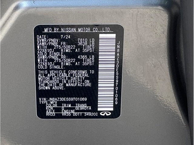 2025 INFINITI QX80 SENSORY Sport Utility 4D