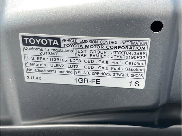 2018 Toyota 4Runner SR5 Sport Utility 4D