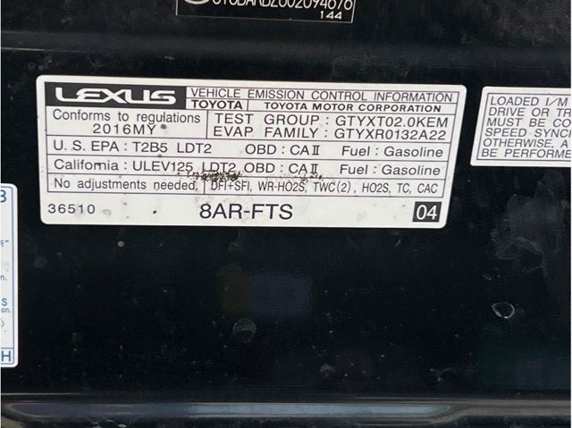 2016 Lexus NX 200t Sport Utility 4D