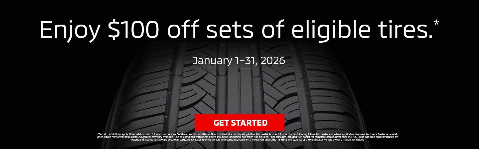 Tire Special at San Jose Mitsubishi